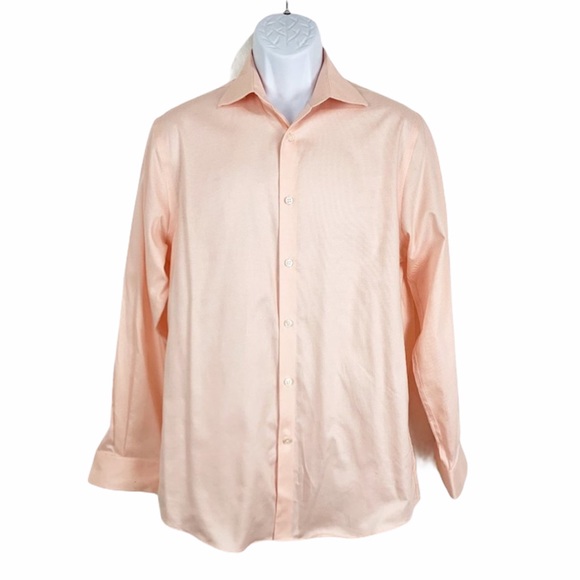 Michael Kors Other - Michael Kors Men's Peach Long Sleeve Dress Shirt